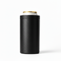 Premium 4-in-1 Can and Bottle Cooler in Black on white background